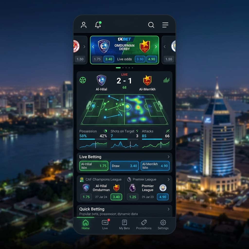 1xbet السودان (Sudan): الدليل الفني لتحميل التطبيق والتسجيل 1xbet السودان (Sudan): الدليل الفني لتحميل التطبيق والتسجيل
