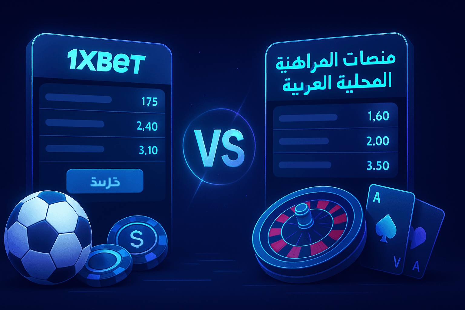مقارنة 2026: 1xBet مقابل منصات المراهنة المحلية